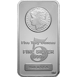 5 OZ SILVER BAR MORGAN