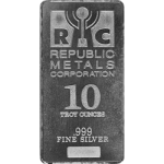 SILVER BARS 10 OZ - 10 OZ SILVER BAR *OUR CHOICE BRAND