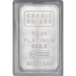 PLATINUM BARS 10 OZ - 10 OZ PLATINUM BAR CREDIT SUISSE