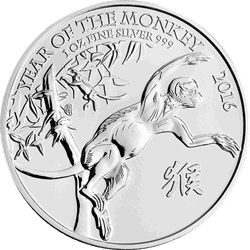 SILVER BRITANNIA - 1 OZ GREAT BRITAIN SILVER BRITANNIA MONKEY