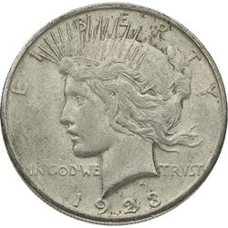 SILVER DOLLARS - AMERICAN SILVER VG PEACE DOLLAR