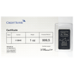 PLATINUM BARS 1 OZ - 1 OZ PLATINUM BAR CREDIT SUISSE