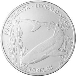 WORLD SILVER - 2018 1 OZ TOKELAU LEOPARD SHARK
