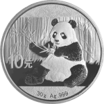 CHINESE SILVER PANDA - 2017 30 GRAM CHINESE SILVER PANDA