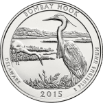 AMERICA THE BEAUTIFUL - 2015 5 OZ SILVER ATB BOMBAY HOOK