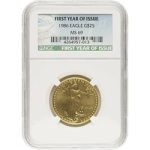 AMERICAN GOLD EAGLE NGC AND PCGS - 1986 1/2 OZ AMERICAN GOLD EAGLE NGC MS69