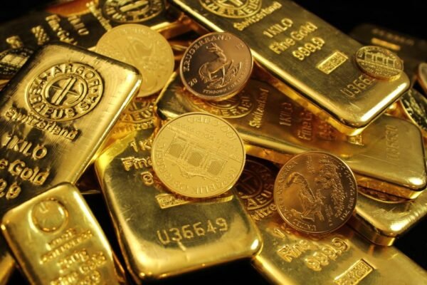 gold bars coins