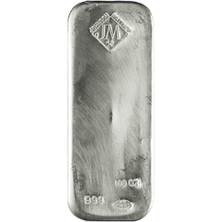 SILVER BARS 100 OZ - 100 OZ SILVER BAR JOHNSON MATTHEY