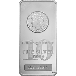 SILVER BARS 10 OZ - 10 OZ SILVER BAR MORGAN