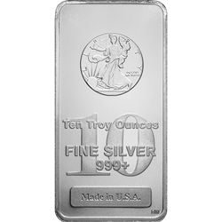 SILVER BARS 10 OZ - 10 OZ SILVER BAR WALKING LIBERTY