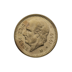 MEXICAN GOLD PESO - 10 PESO MEXICAN GOLD COIN