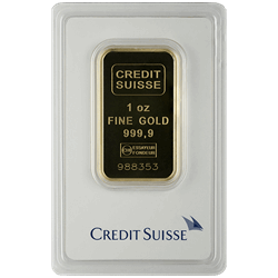 GOLD BARS 1 OZ - 1 OZ GOLD BAR CREDIT SUISSE