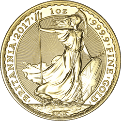 BRITANNIA - 2017 1 OZ GREAT BRITAIN GOLD BRITANNIA