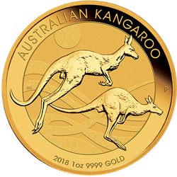 AUSTRALIAN GOLD - 2018 1 OZ PERTH GOLD KANGAROO