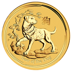 AUSTRALIAN GOLD - 2018 1 OZ PERTH GOLD DOG