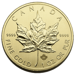 CANADIAN GOLD - 1 OZ CANADIAN GOLD MAPLE LEAF .9999 FINE