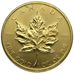 CANADIAN GOLD - 1 OZ CANADIAN GOLD MAPLE LEAF SCRUFFY