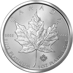 CANADIAN PLATINUM MAPLE LEAF - 1 OZ. PLATINUM CANADIAN MAPLE LEAF