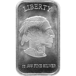 SILVER BARS 1 OZ - 1 OZ SILVER BUFFALO BAR