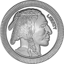 SILVER ROUNDS 1 OZ - 1 OZ SILVER ROUND BUFFALO STACKABLE