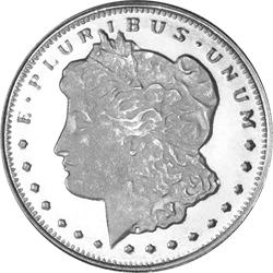 SILVER ROUNDS FRACTIONAL - 1/10 OZ SILVER ROUND MORGAN