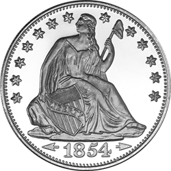 SILVER ROUNDS 1 OZ - 1 OZ SILVER ROUND SEATED LIBERTY