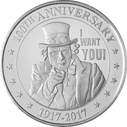 SILVER ROUNDS 1 OZ - 1 OZ SILVER ROUND UNCLE SAM