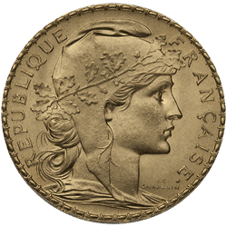 WORLD GOLD - 20 FRANC FRENCH GOLD ROOSTER
