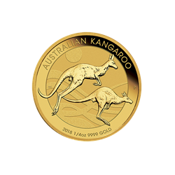 AUSTRALIAN GOLD - 2018 1/4 OZ PERTH GOLD KANGAROO