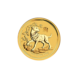 AUSTRALIAN GOLD - 2018 1/4 OZ PERTH GOLD DOG