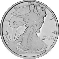 SILVER ROUNDS FRACTIONAL - 1/4 OZ SILVER ROUND WALKING LIBERTY
