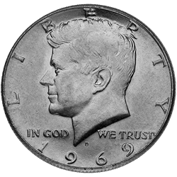 SILVER U.S. COINAGE 40 % - 40% U.S. SILVER CLAD HALVES