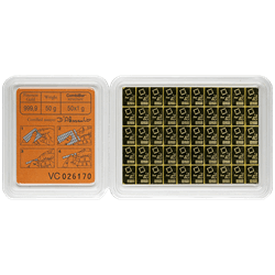 GOLD BARS ASSORTED WEIGHTS - 50 GRAM VALCAMBI GOLD BAR COMBI