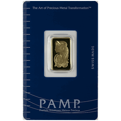 GOLD BARS ASSORTED WEIGHTS - 5 GRAM GOLD BAR PAMP
