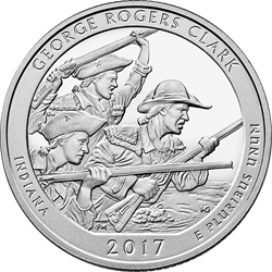 AMERICA THE BEAUTIFUL - 2017 5 OZ SILVER ATB GEORGE ROGERS CLARK NATIONAL PARK