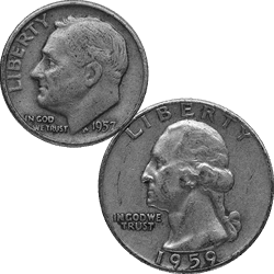 SILVER U.S. COINAGE 90 % - 90% AMERICAN SILVER COINS