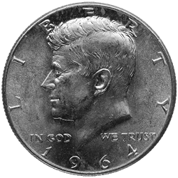SILVER U.S. COINAGE 90 % - 90% AMERICAN SILVER COINS - KENNEDY HALF DOLLARS