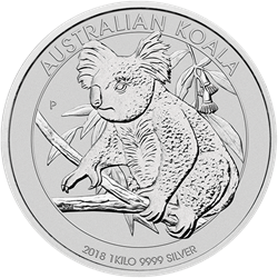 AUSTRALIAN SILVER - 2018 KILO AUSTRALIAN SILVER KOALA