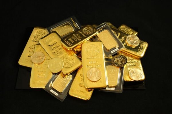 gold bars stacked