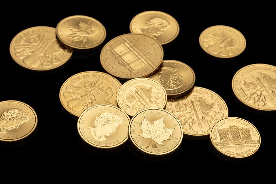 gold bars financial crisis close up