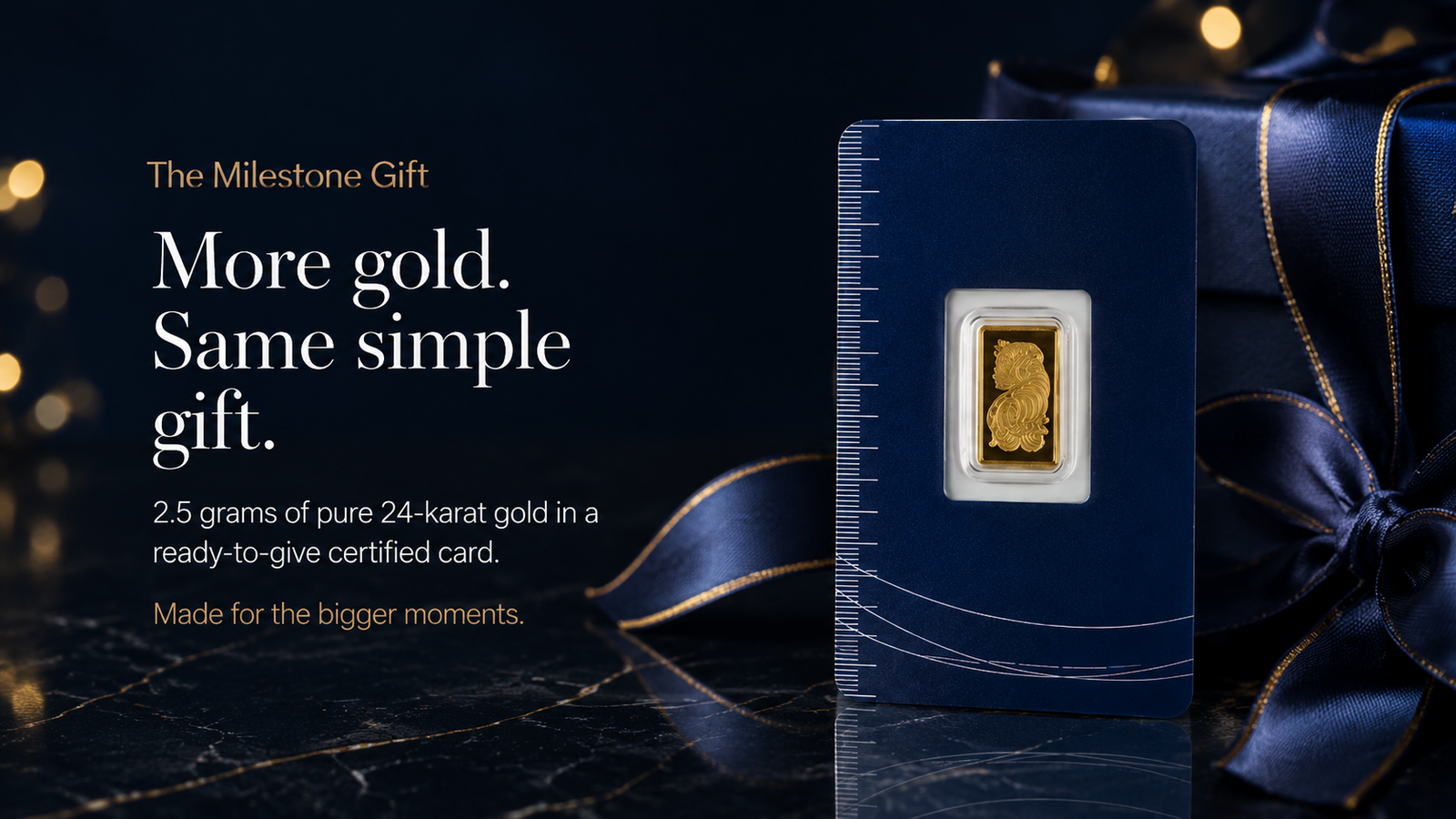 The Milestone Gift - 2.5 gram gold bar