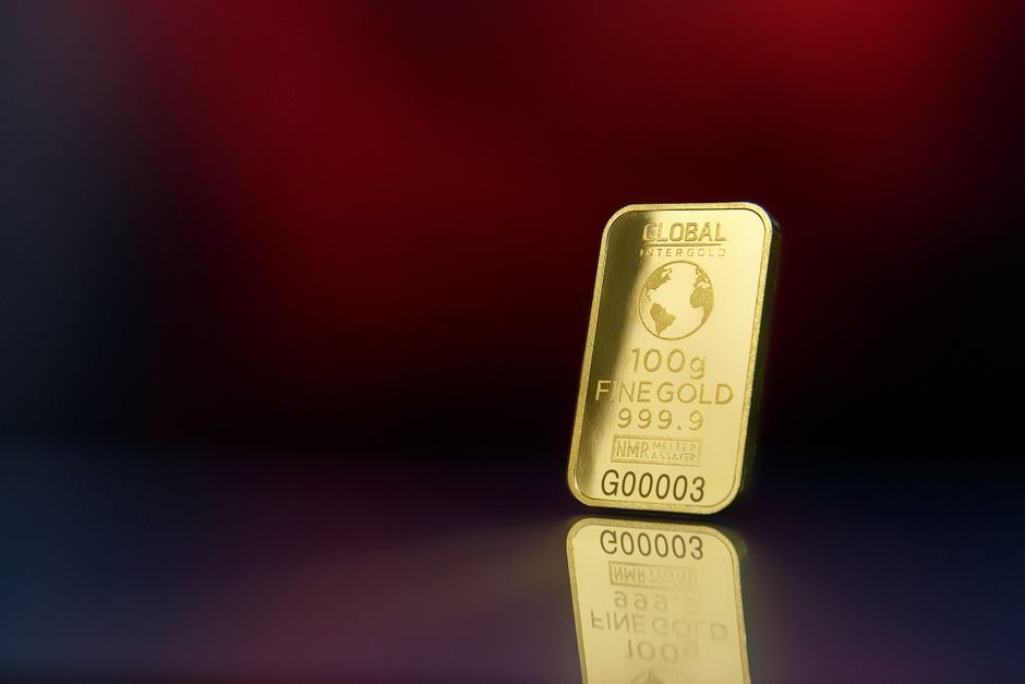 gold bars luxury vault close up