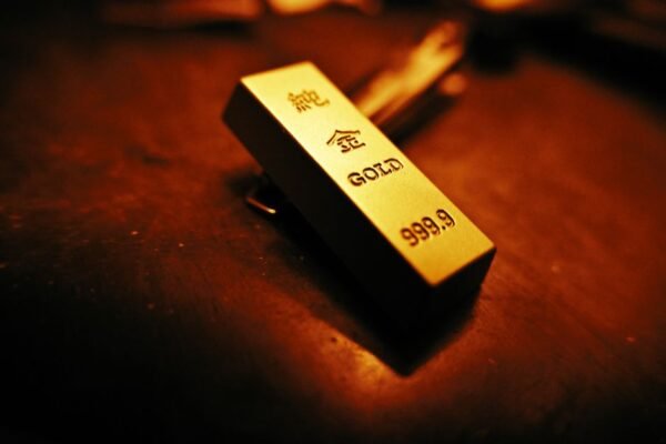 gold bars vault close up