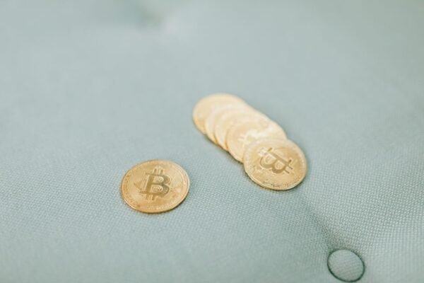 gold bars coins close up