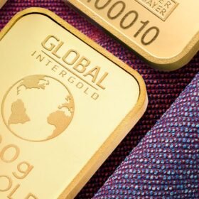 gold bars retirement savings close up