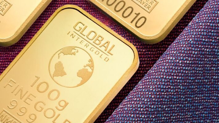 gold bars retirement savings close up